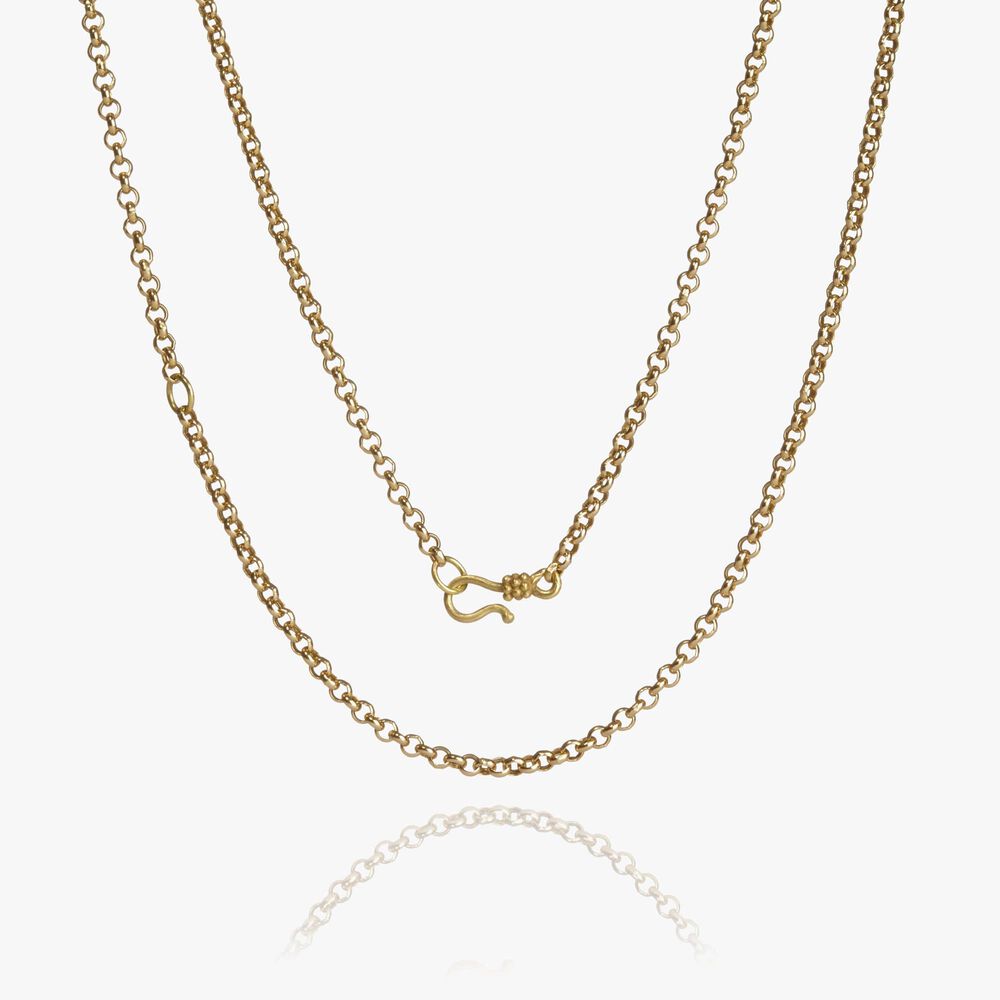 18ct Gold Belcher Long Chain | Annoushka jewelley