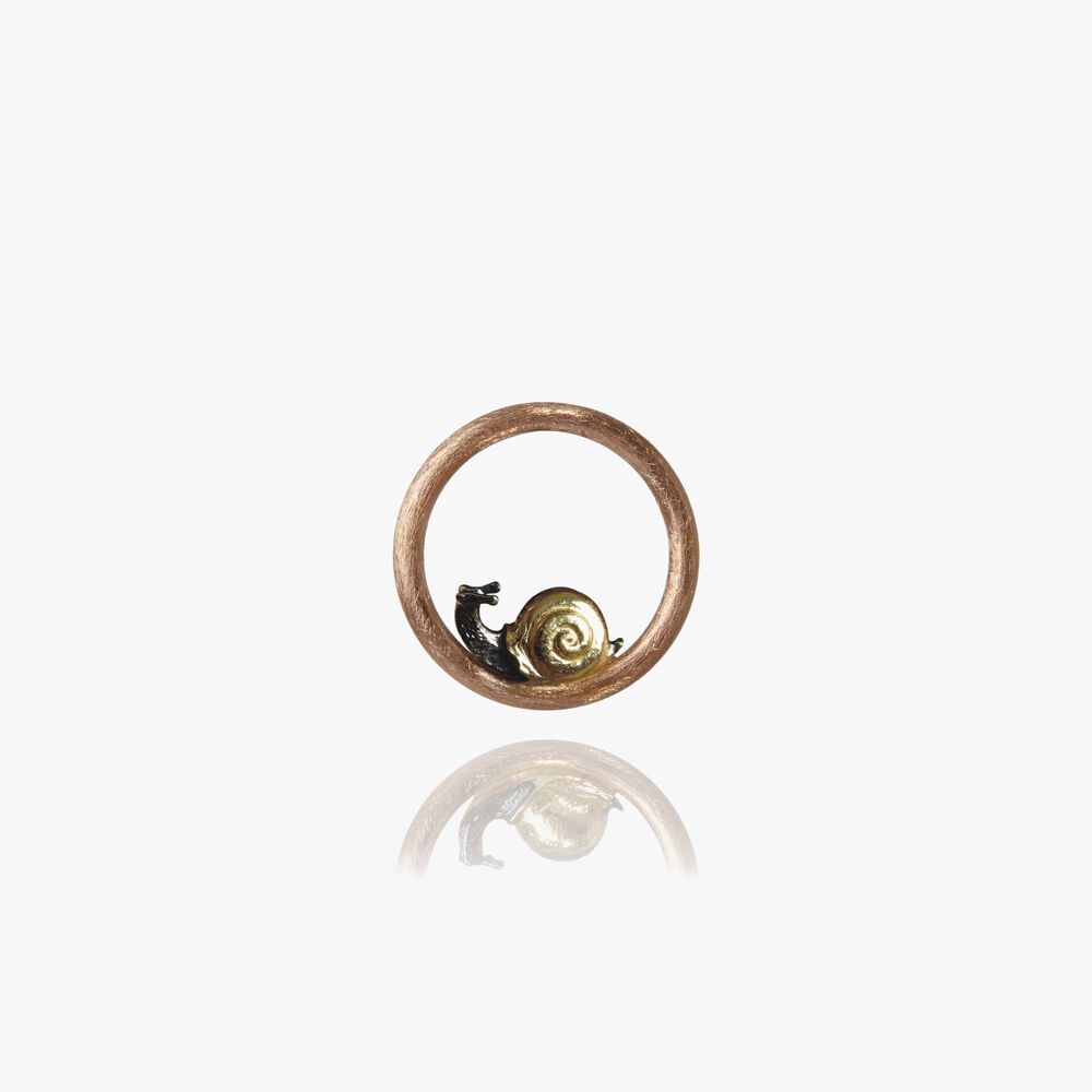18ct Rose Gold Snail Hoopla | Annoushka jewelley