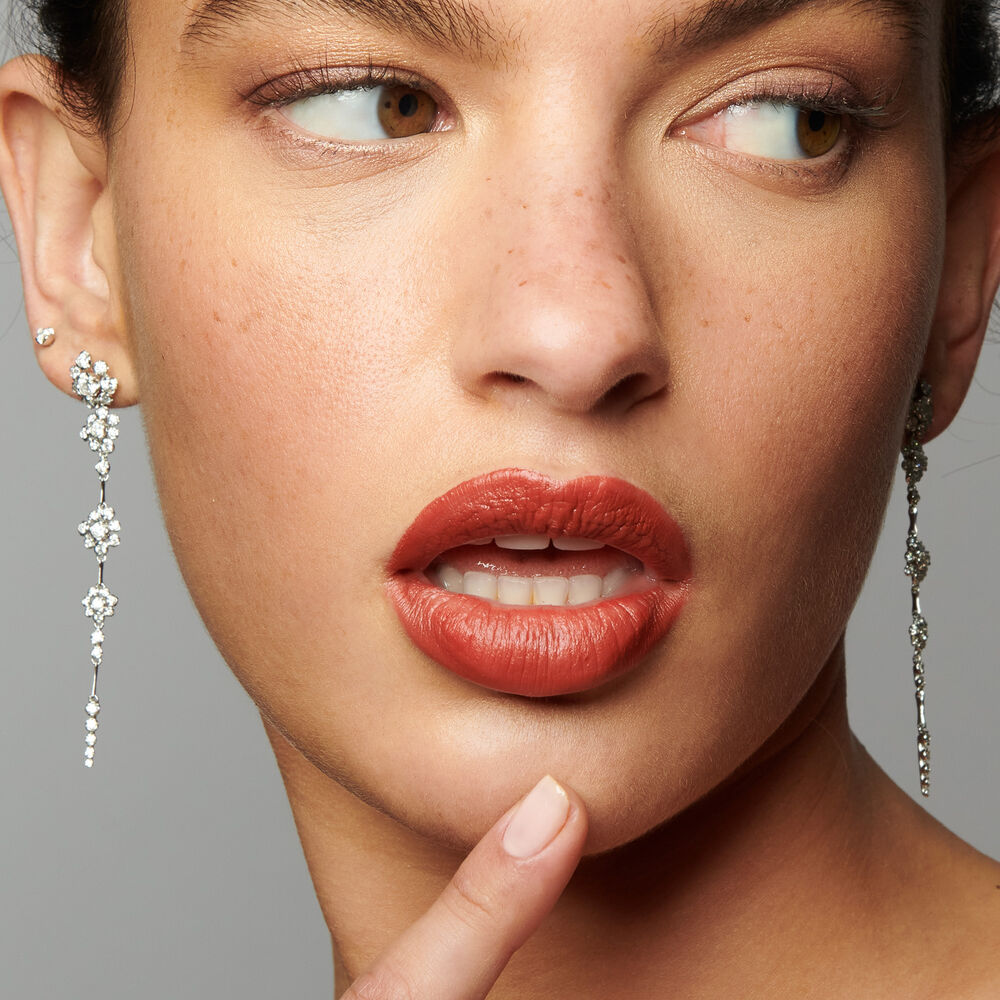 Marguerite 18ct White Gold Diamond Earrings | Annoushka jewelley