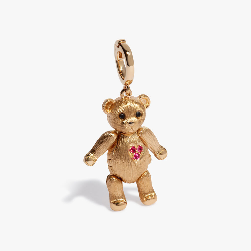18ct Yellow Gold Teddy Bear Locket Charm Pendant | Annoushka jewelley