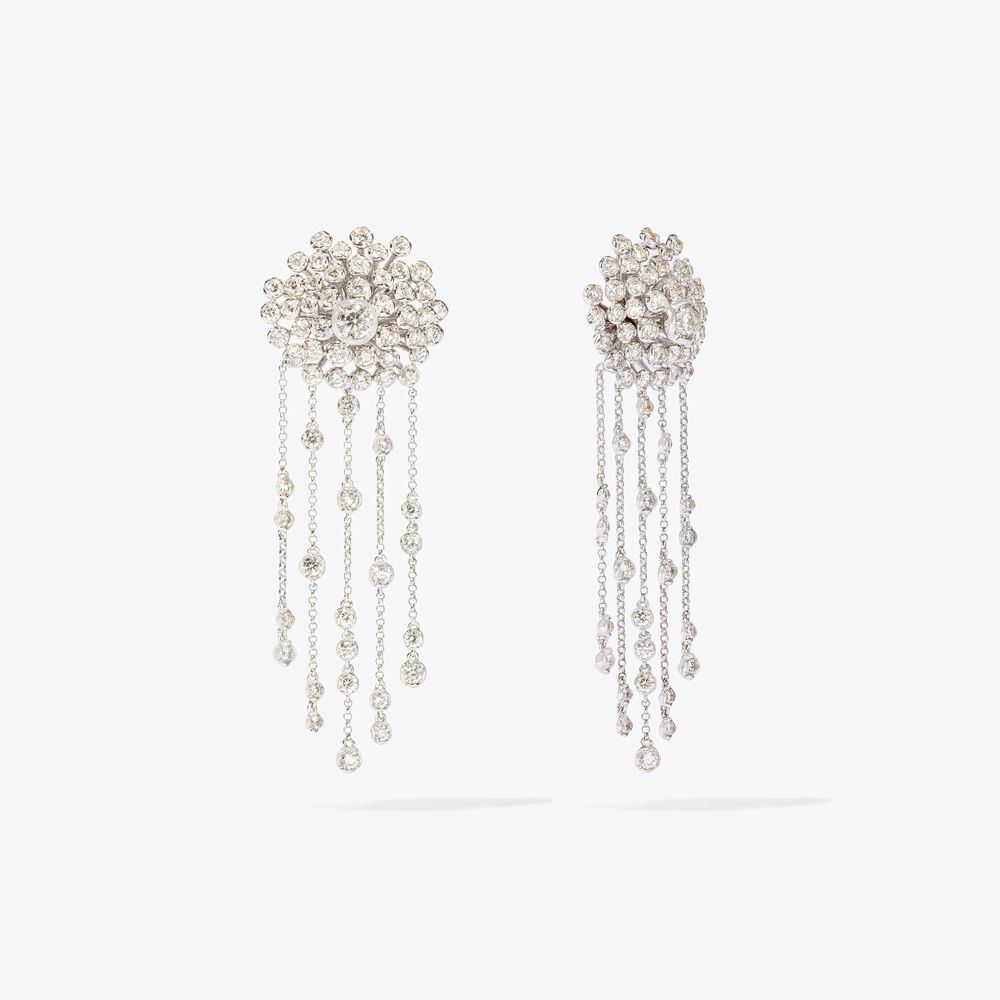 Marguerite 18ct White Gold Diamond Earrings | Annoushka jewelley