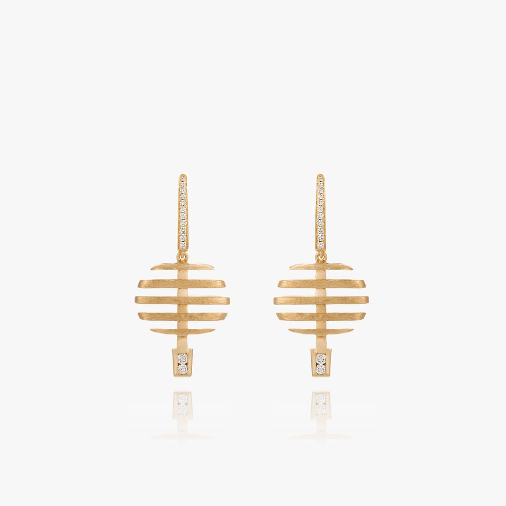 Garden Party 18ct Gold Diamond Small Earrings | Annoushka jewelley