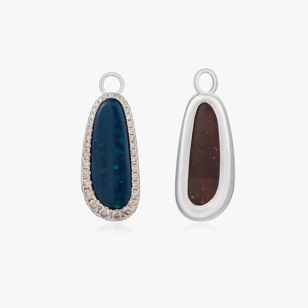 Unique 18ct White Gold Opal Earrings | Annoushka jewelley