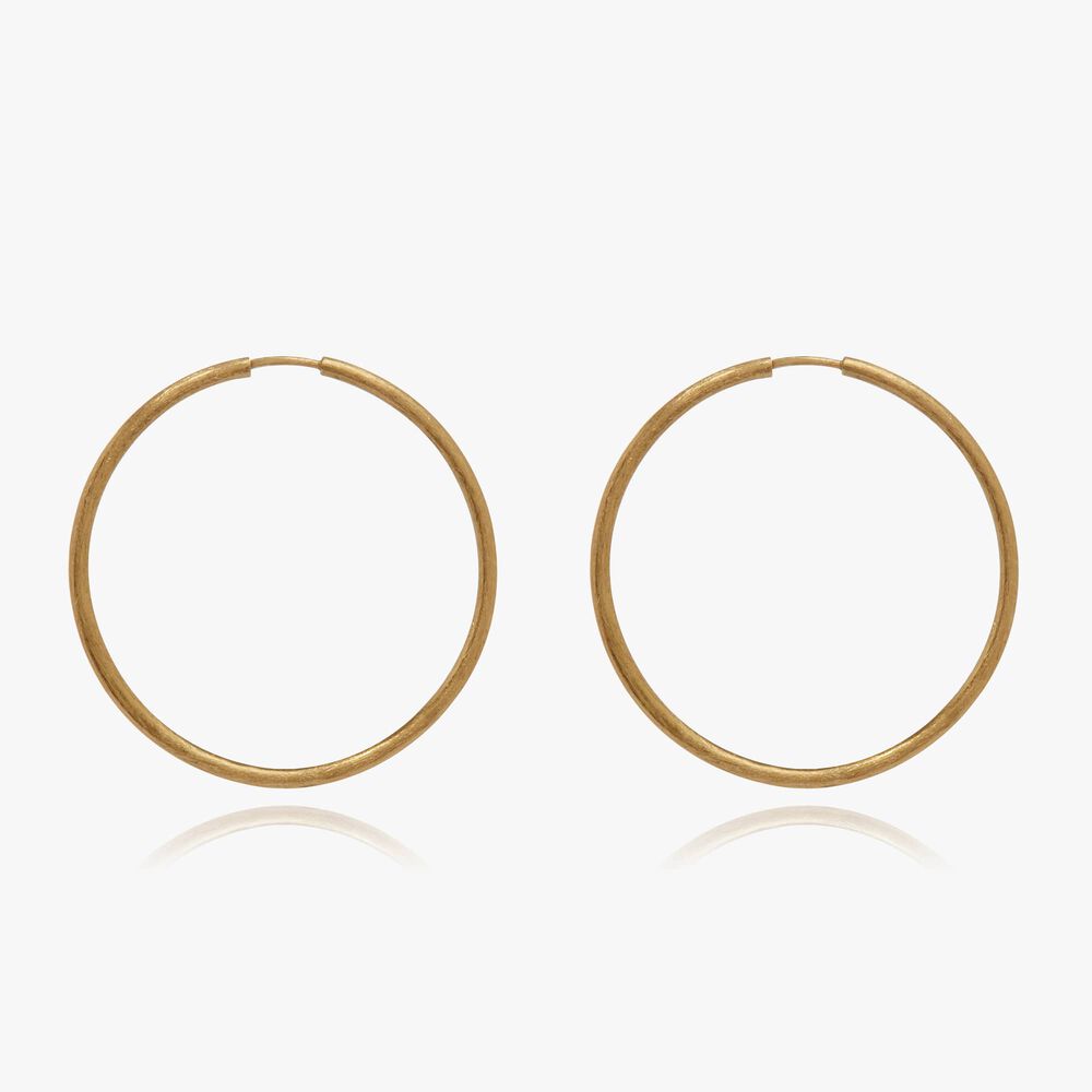 18ct Gold Medium Hoop Earrings | Annoushka jewelley