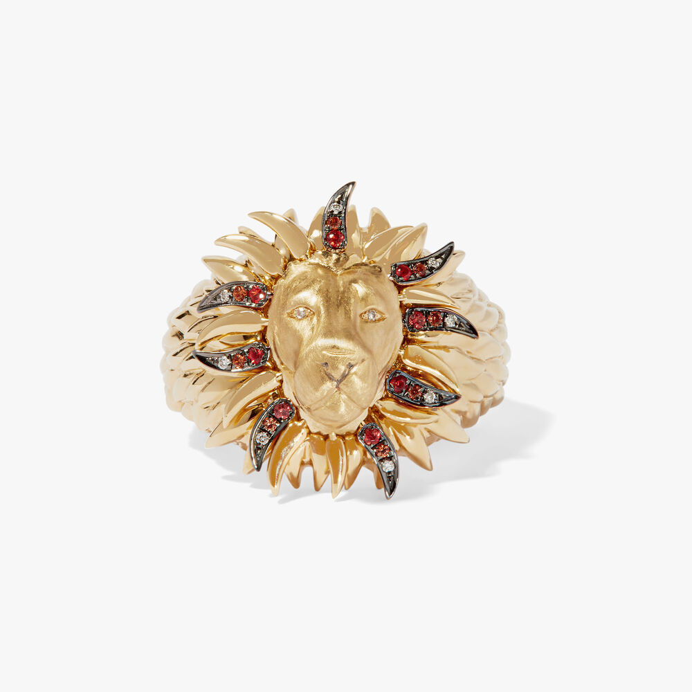 Mythology 18ct Gold African Lion Ring | Annoushka jewelley