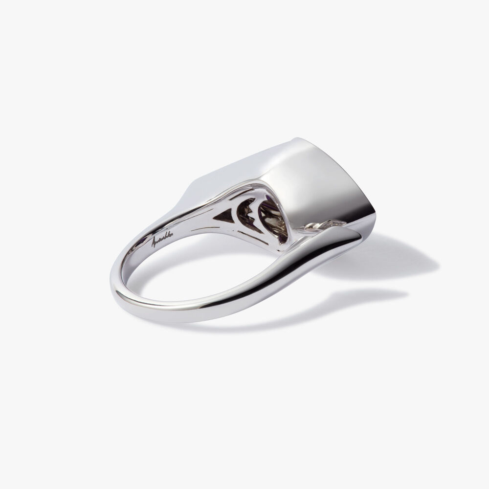 Flight 18ct White Gold Amethyst & Diamond Ring | Annoushka jewelley