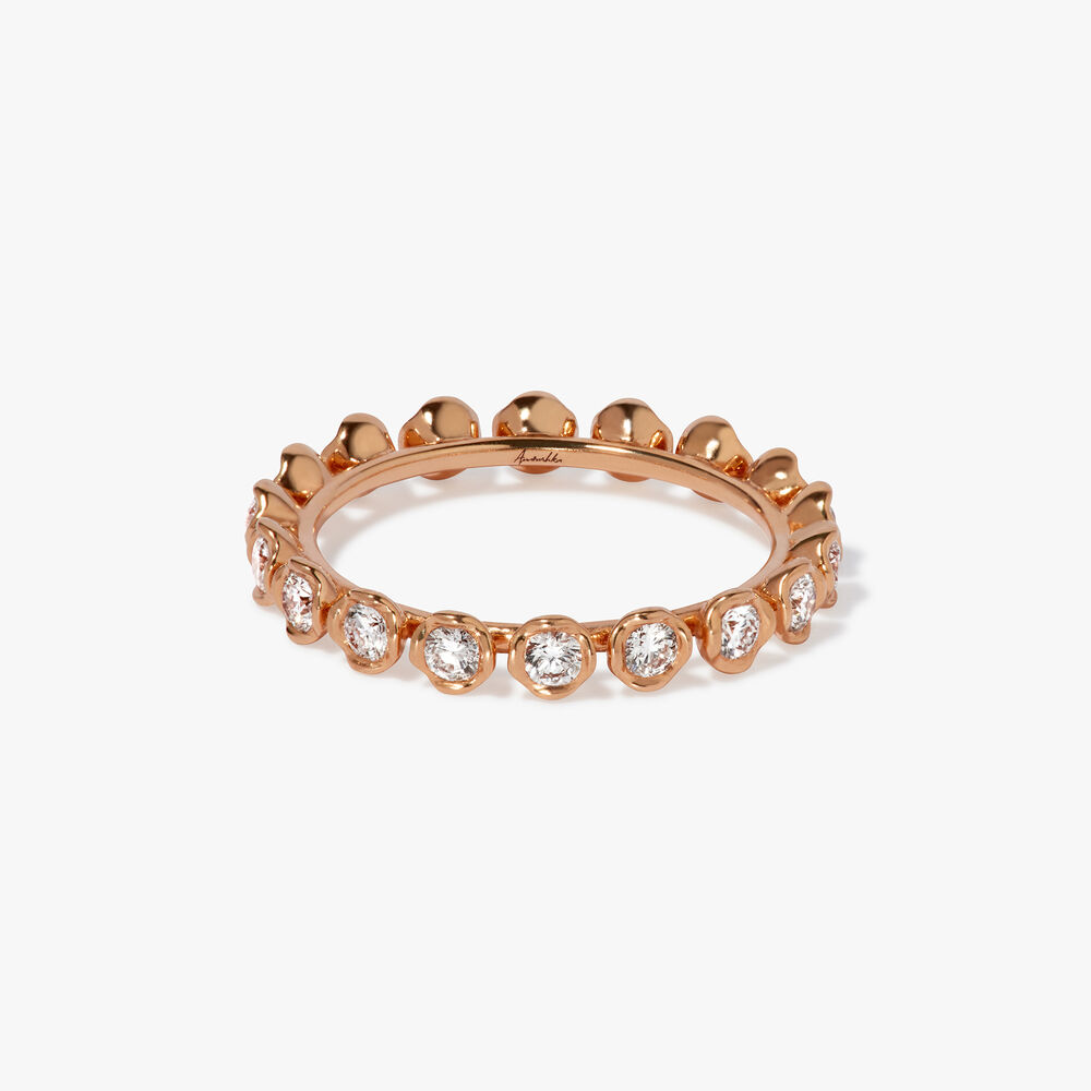 Marguerite 18ct Rose Gold Diamond Eternity Ring | Annoushka jewelley