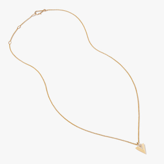 Flight 18ct Yellow Gold Arrow Diamond Necklace