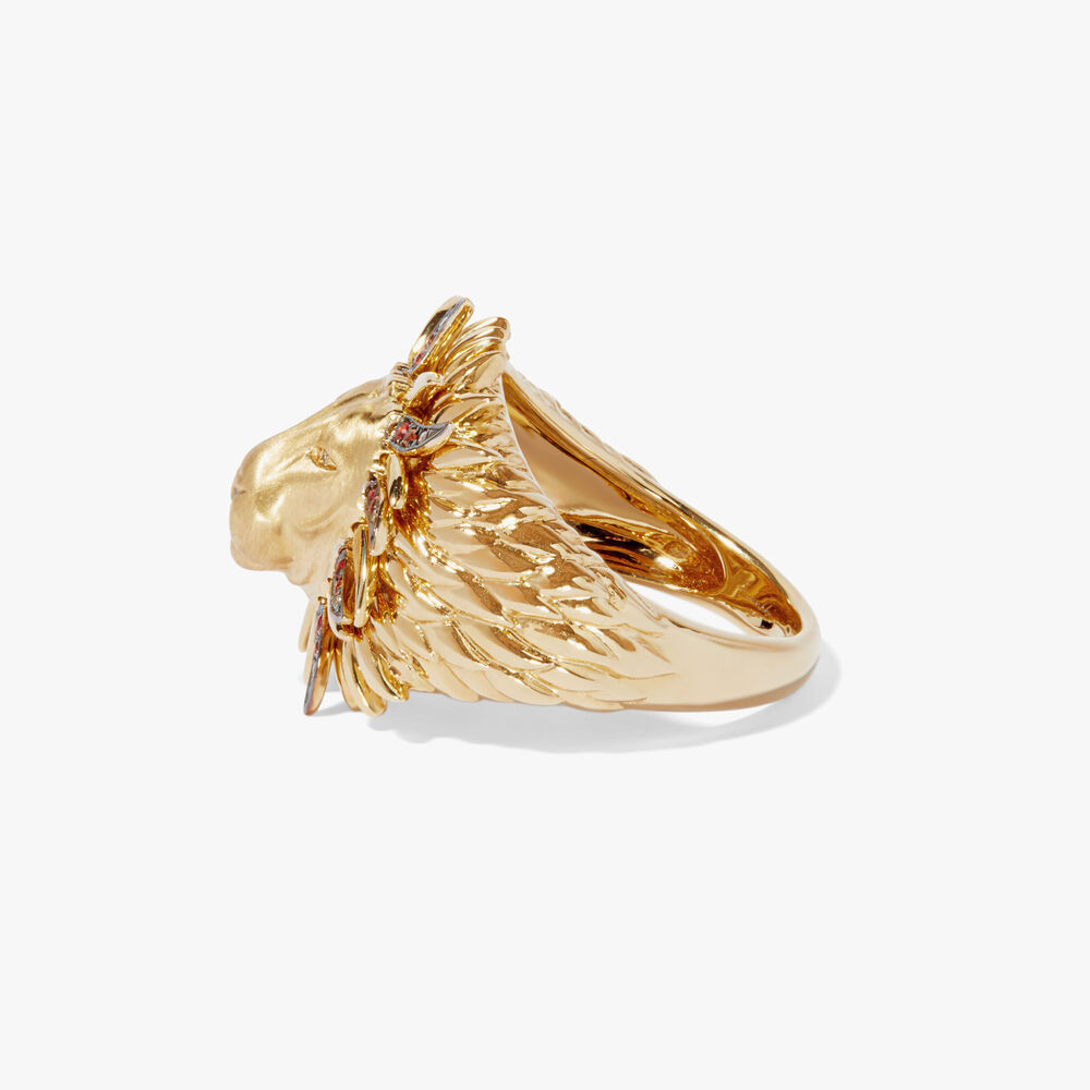 Mythology 18ct Gold African Lion Ring | Annoushka jewelley