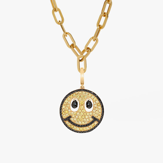 Mythology 18ct Gold Yellow Sapphire Smiley Face Chunky Necklace