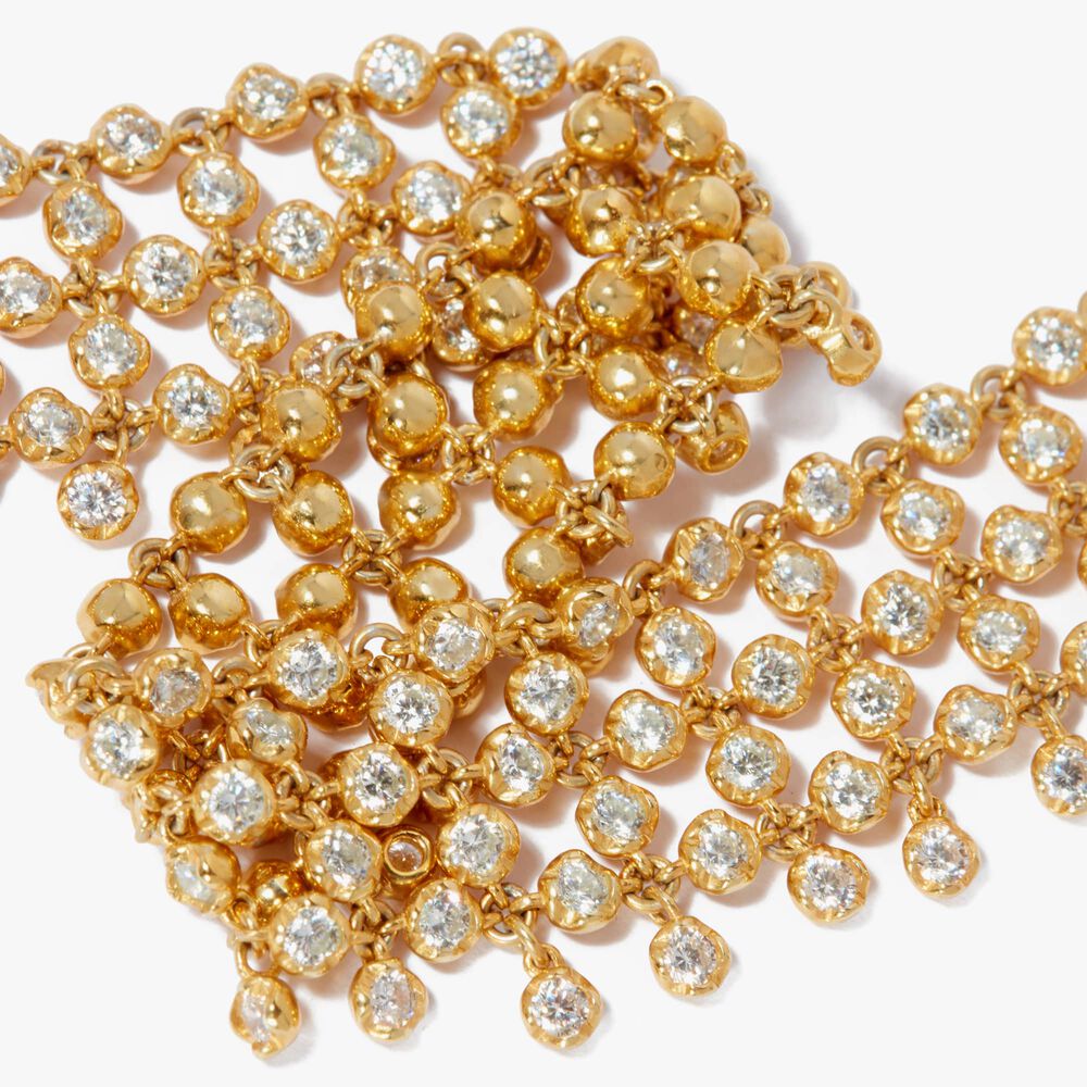 Lattice 18ct Gold Diamond Net Bracelet | Annoushka jewelley