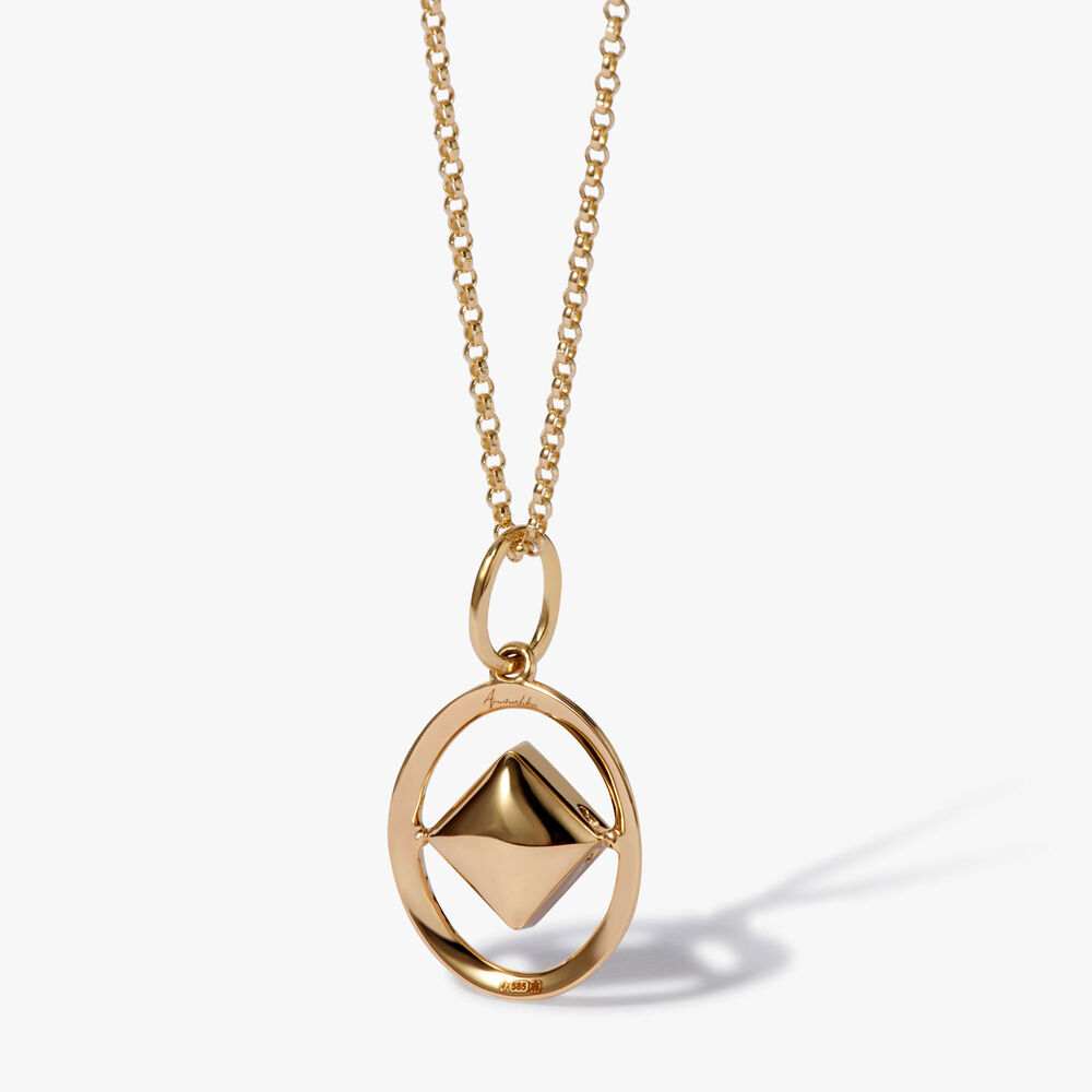 Birthstones 14ct Yellow Gold April Diamond Necklace | Annoushka jewelley
