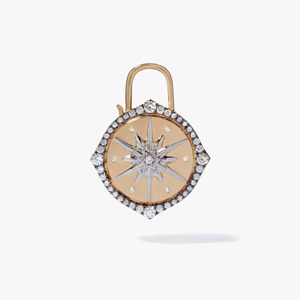 Lovelock 18ct Yellow Gold Diamond Star Charm Pendant | Annoushka jewelley
