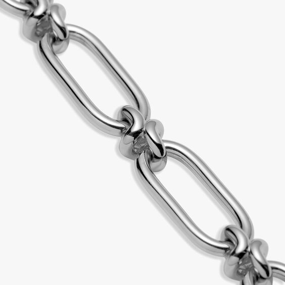 Knuckle 14ct White Gold Heavy Chain Bracelet