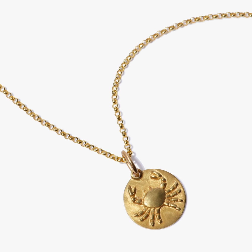Zodiac 18ct Yellow Gold Cancer Necklace | Annoushka jewelley