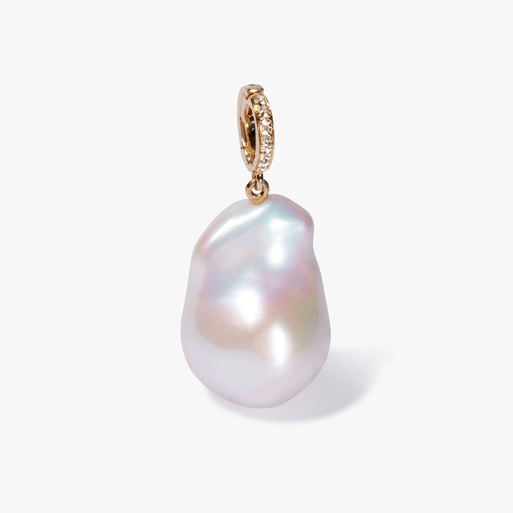 18ct Yellow Gold Baroque Pearl Charm Pendant | Annoushka jewelley