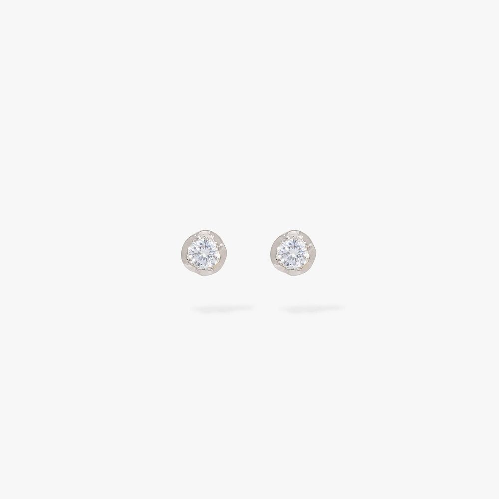 Love Diamonds 14ct White Gold Solitaire Small Stud Earrings | Annoushka jewelley
