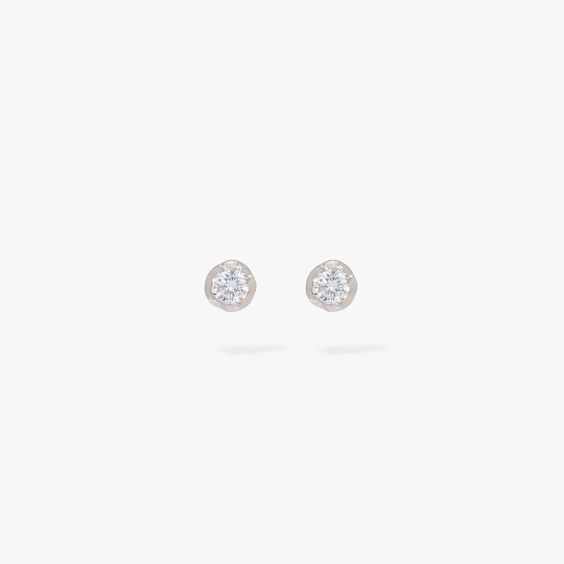 Love Diamonds 14ct White Gold Solitaire Medium Stud Earring | Annoushka jewelley