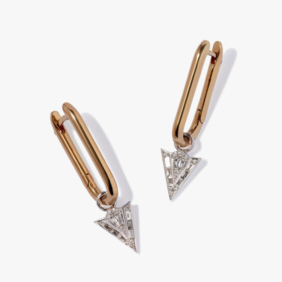 Knuckle & Deco 14ct Yellow Gold Diamond Earrings