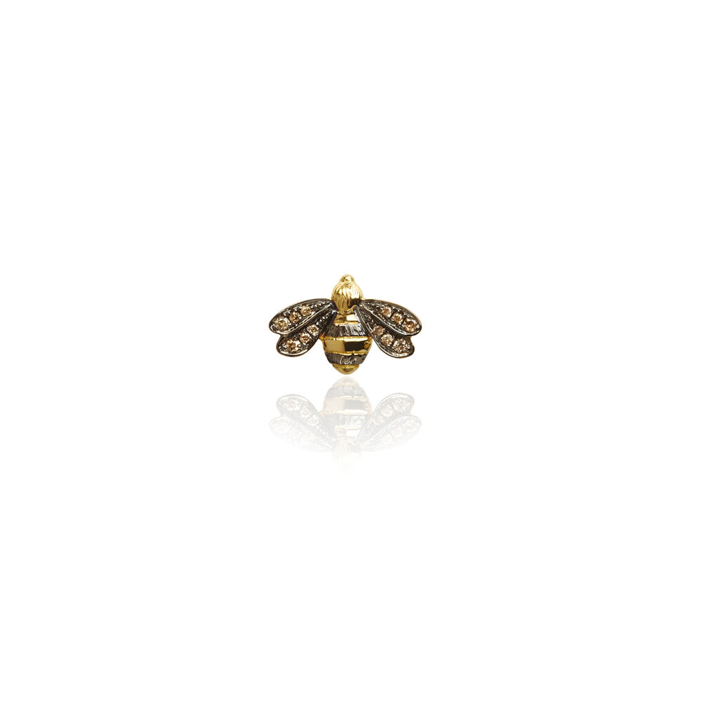 Love Diamonds 18ct Gold Diamond Bee Single Stud | Annoushka jewelley