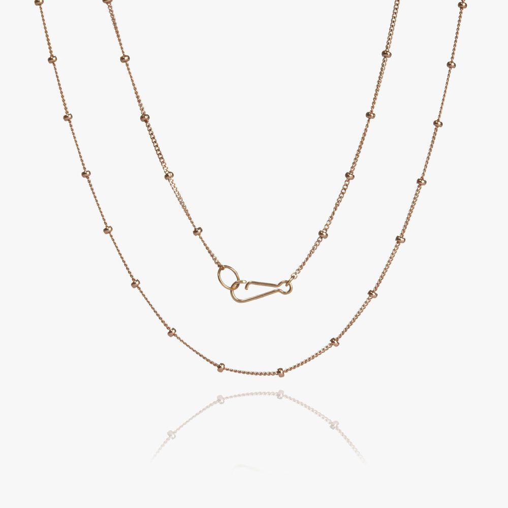 18ct Rose Gold Saturn Short Chain | Annoushka jewelley