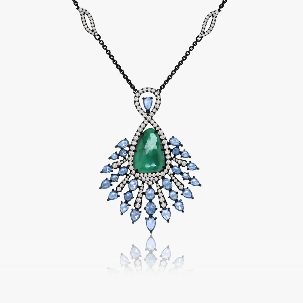 Sutra Emerald Pendant | Annoushka jewelley