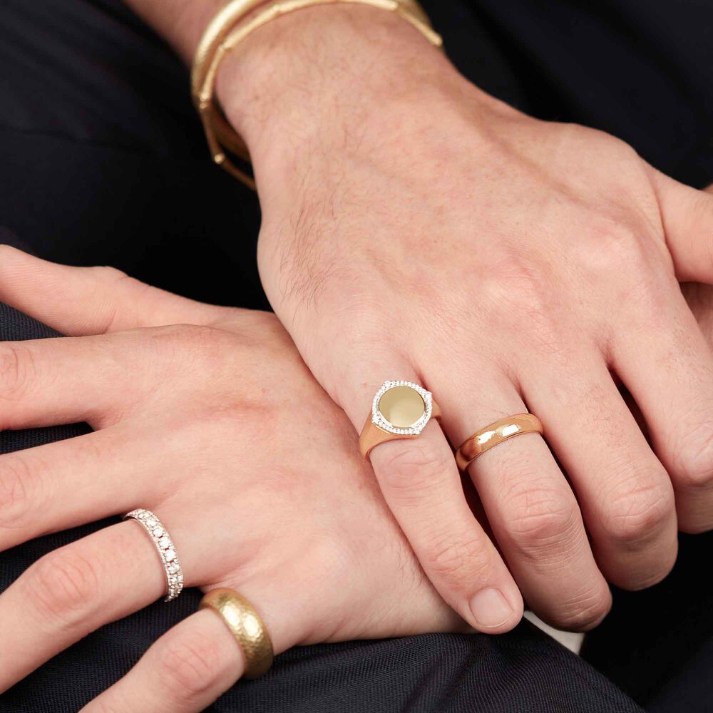 Lovelocket 18ct Gold Diamond Signet Ring | Annoushka jewelley
