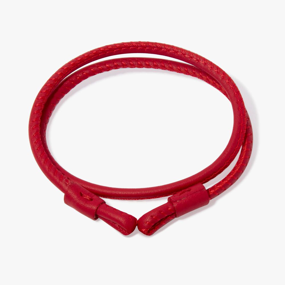 41cms Red Leather Bracelet | Annoushka jewelley