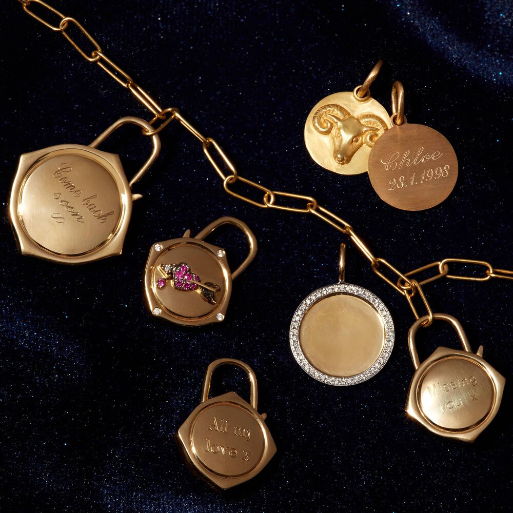 Lovelock 18ct Gold Diamond Star Medium Charm | Annoushka jewelley