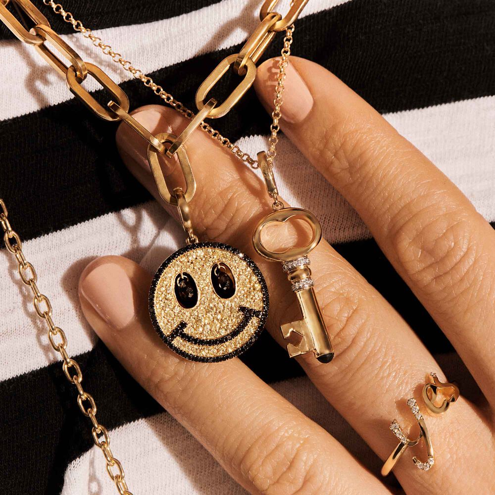 Mythology 18ct Gold Yellow Sapphire Smiley Face Necklace | Annoushka jewelley