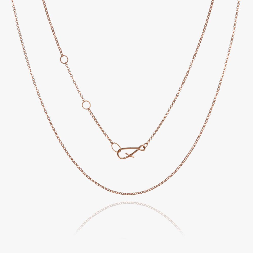 18ct Rose Gold Fine Belcher Chain | Annoushka jewelley