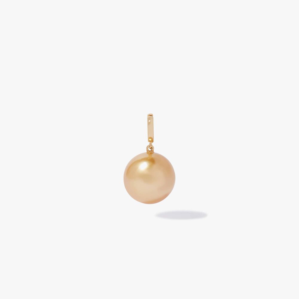18ct Yellow Gold South Sea Golden Pearl Charm Pendant | Annoushka jewelley