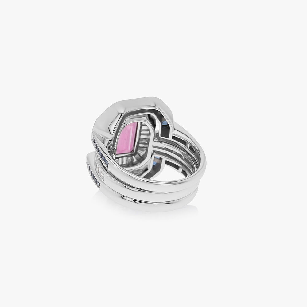 Venetian 18ct White Gold Pink Tourmaline & Diamond Ring | Annoushka jewelley
