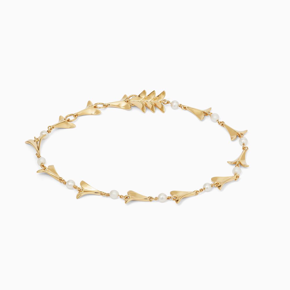 18ct Gold Pearl Lovebirds Bracelet | Annoushka jewelley