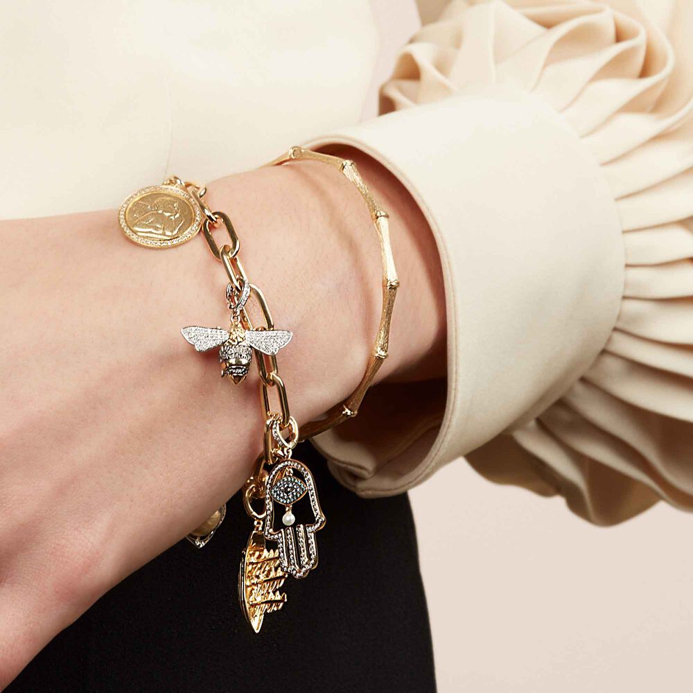 18ct Gold & Diamond Traveller Charm Bracelet | Annoushka jewelley