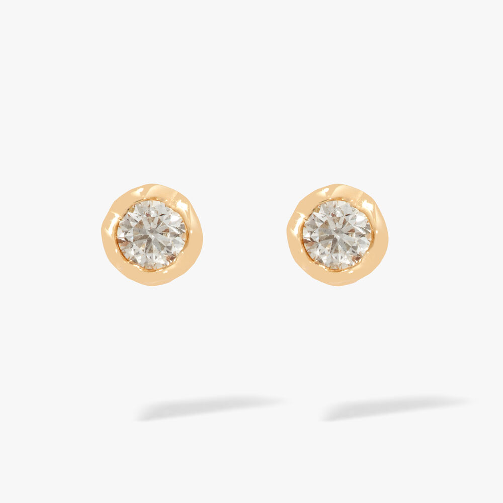 14ct Yellow Gold Diamond Stud Earrings | Annoushka jewelley