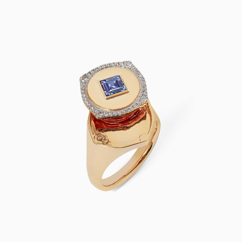 Lovelocket 18ct Gold Tanzanite December Birthstone Ring | Annoushka jewelley