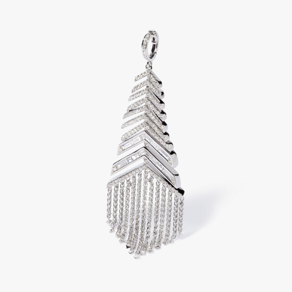 Flight Josephine 18ct White Gold Diamond Feather Pendant | Annoushka jewelley