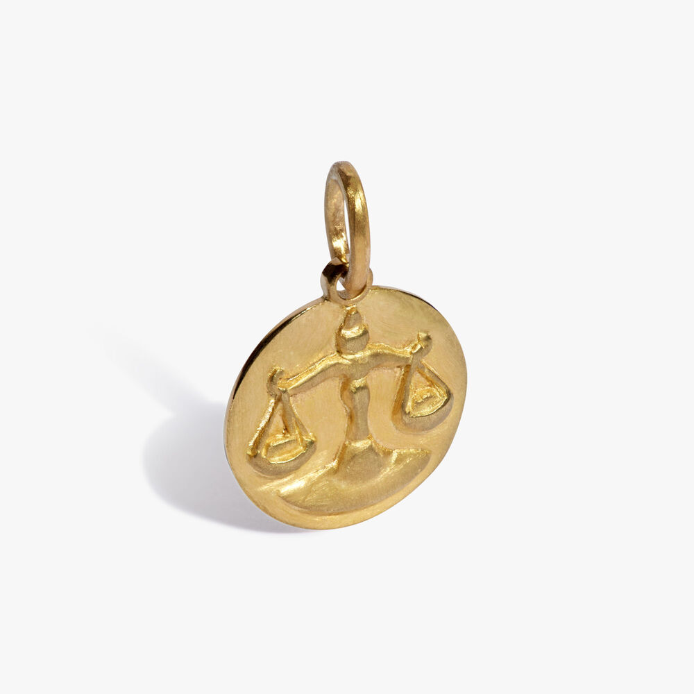 Zodiac 18ct Yellow Gold Libra Pendant | Annoushka jewelley