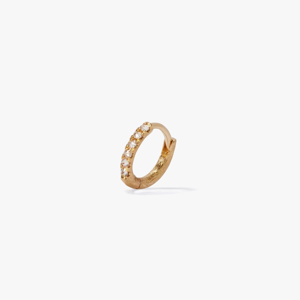 Dusty Diamonds 18ct Yellow Gold 10mm Hoop Earring | Annoushka jewelley