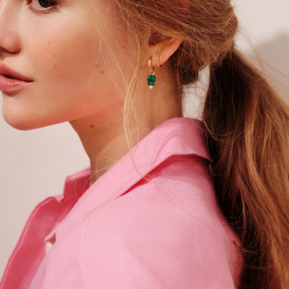 Hoopla 18ct Yellow Gold Small Hoop Earrings | Annoushka jewelley