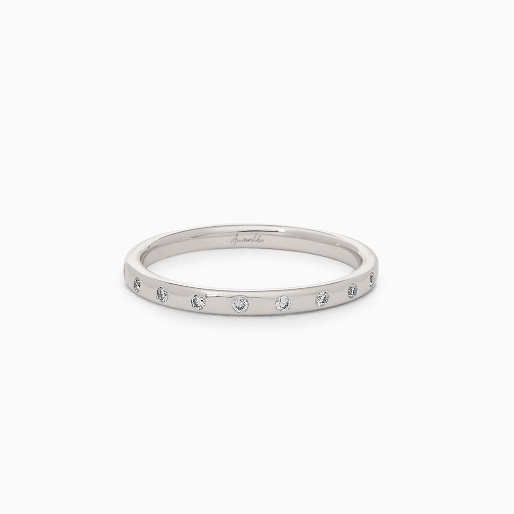 18ct White Gold & Diamond 2mm Wedding Ring | Annoushka jewelley