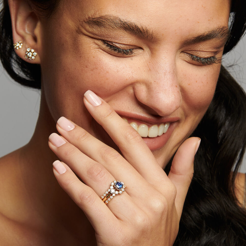 Marguerite 18ct Gold Tanzanite & Diamond Engagement Ring | Annoushka jewelley
