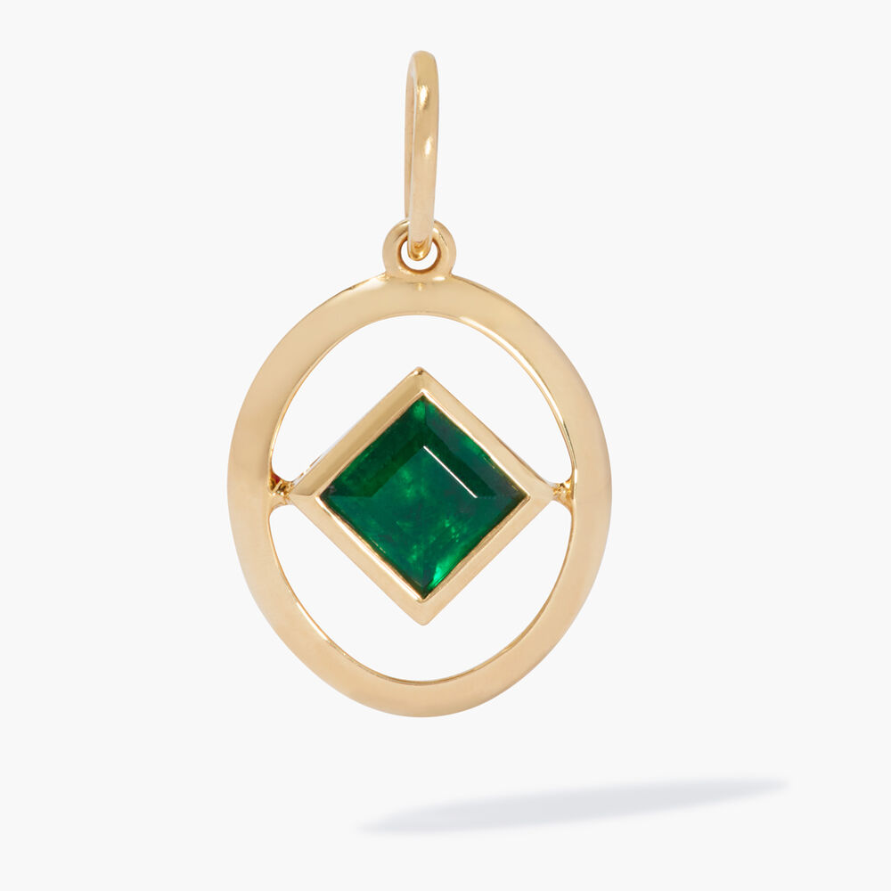 14ct Yellow Gold Emerald May Birthstone Necklace | Annoushka jewelley