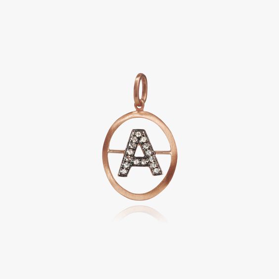 18ct Rose Gold Initial A Pendant