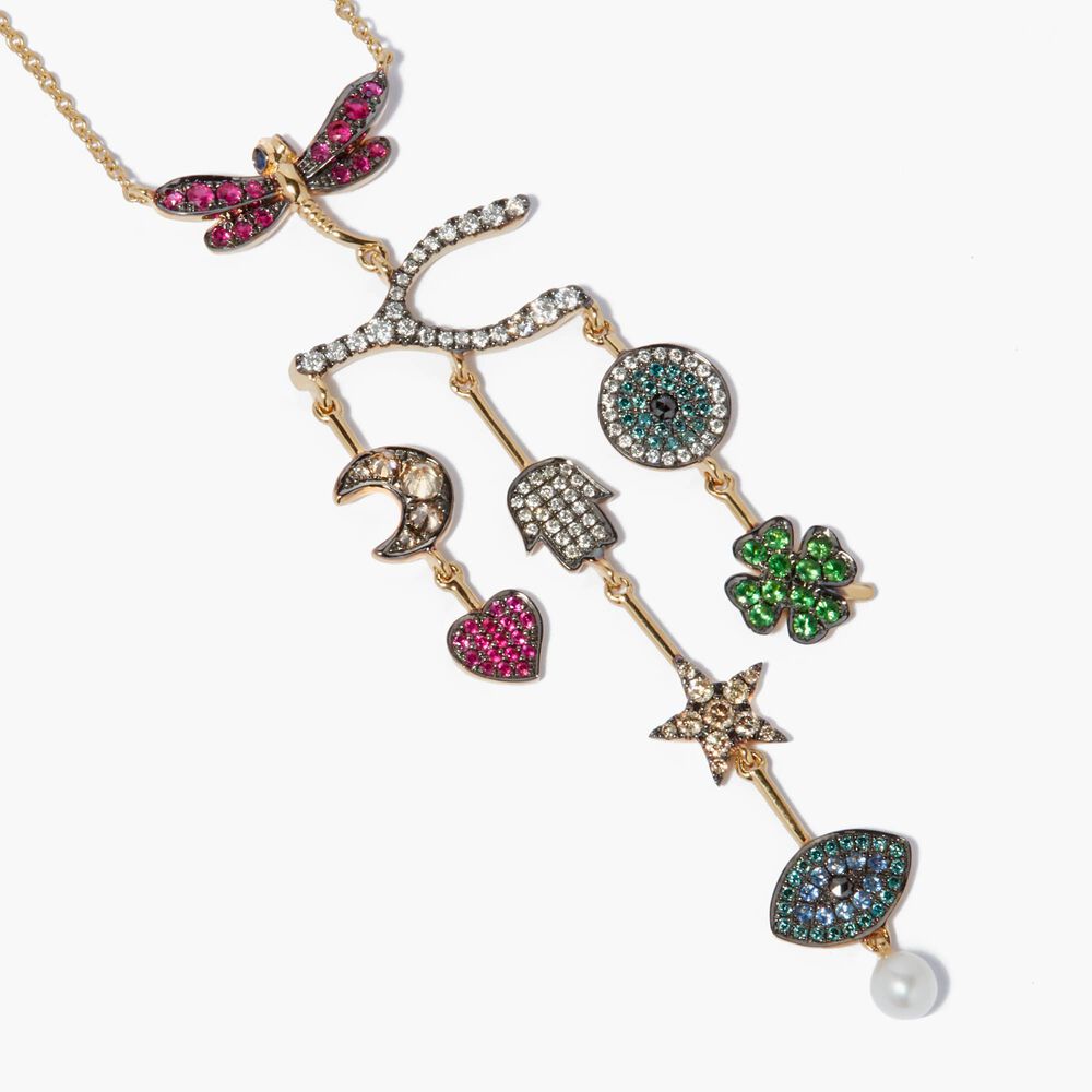 Love Diamonds 18ct Yellow Gold Diamond Chandelier Necklace | Annoushka jewelley