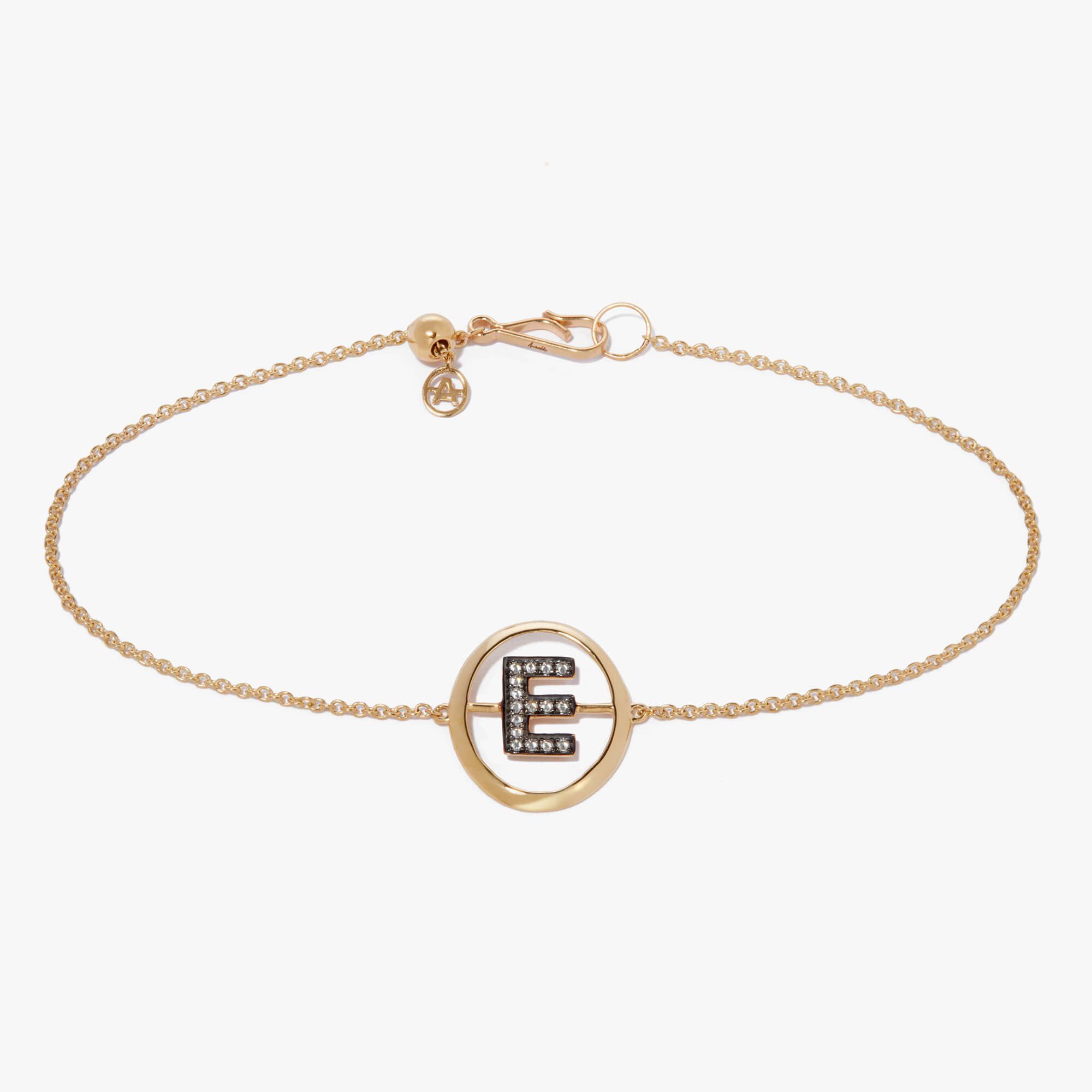18ct Gold Diamond Initial E Bracelet — Annoushka Hong Kong