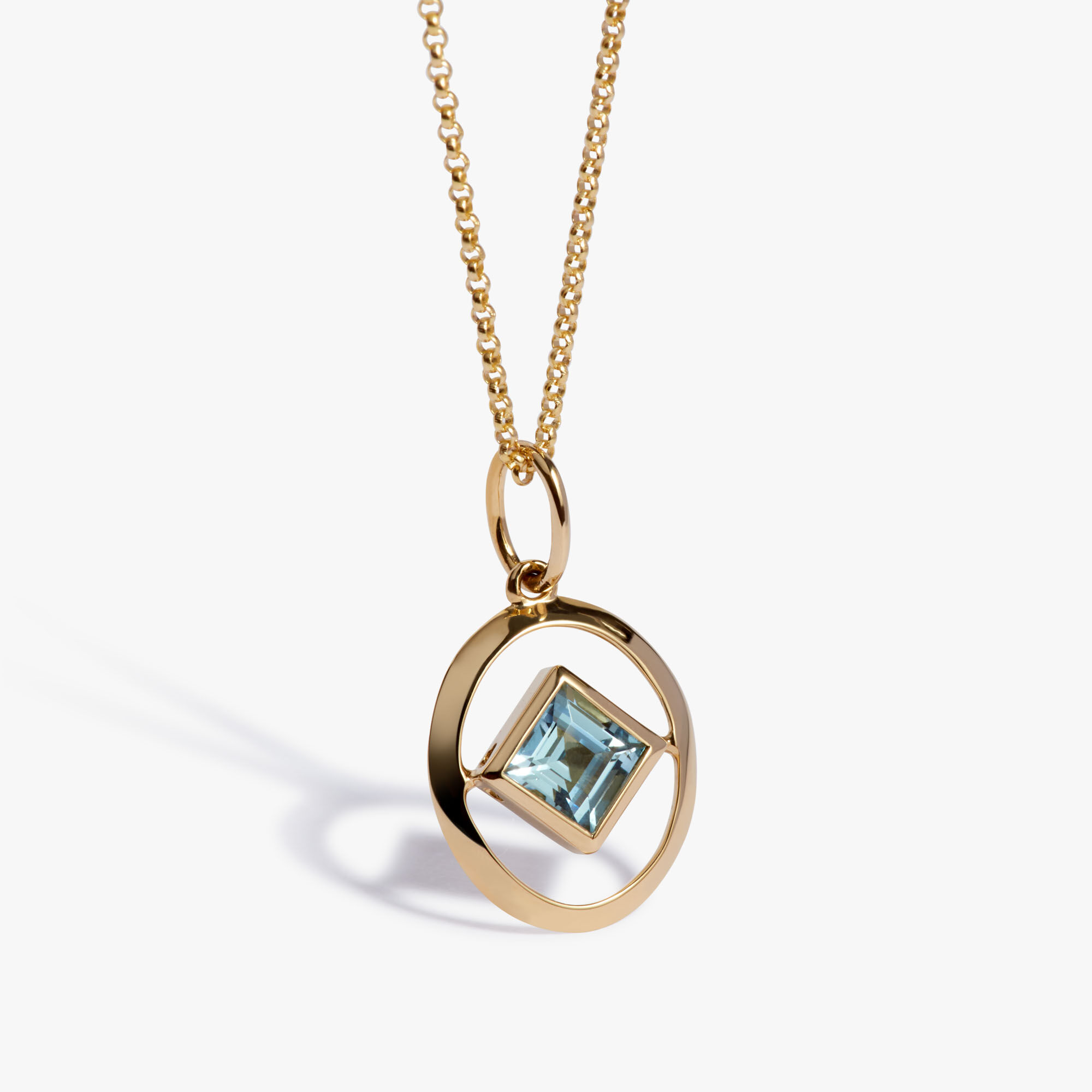 Birthstones 14ct Yellow Gold March Aquamarine Necklace — Annoushka