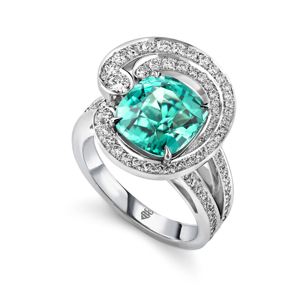 Atelier Spitaleri Uranus Platinum Tourmaline & Diamond Ring | Annoushka jewelley