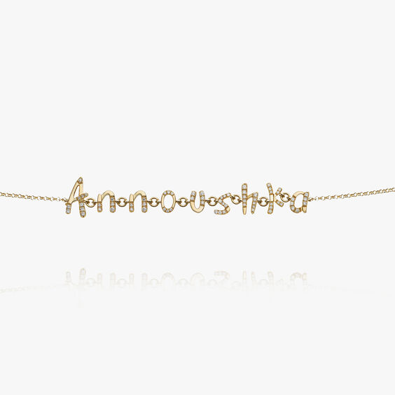 Personalised Gold Chain Letters Bracelet